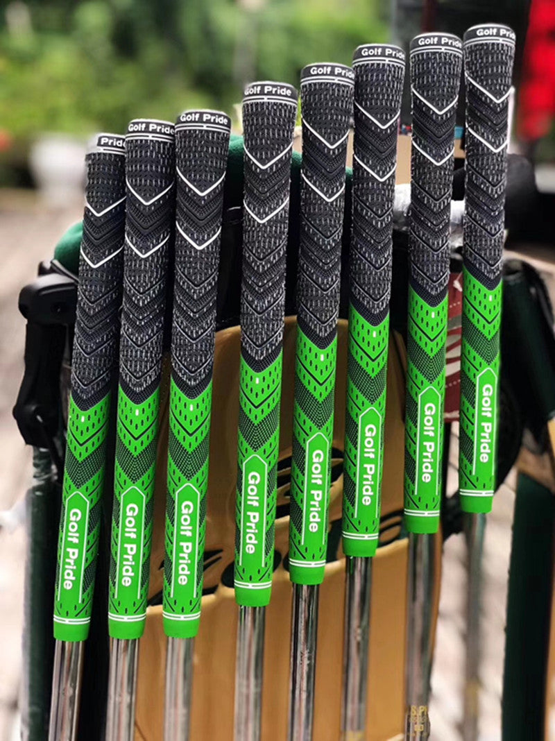 Green and black golf club grips