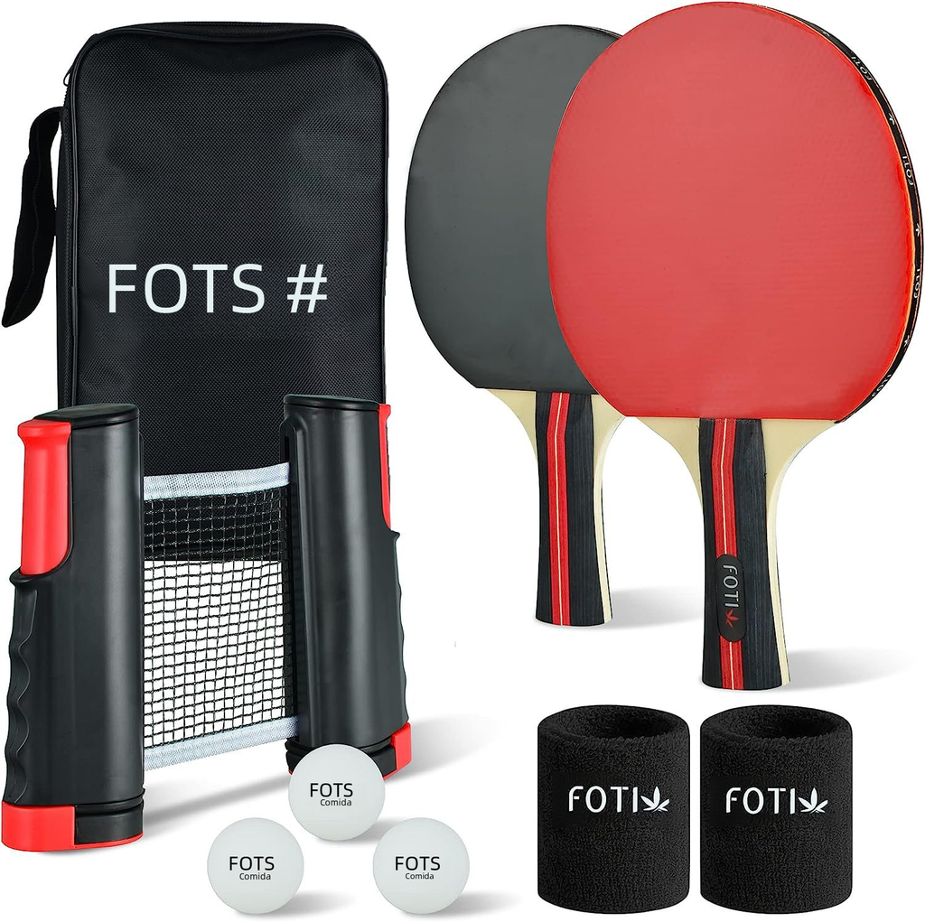 Table Tennis Racket and Ball Set with Optional Net