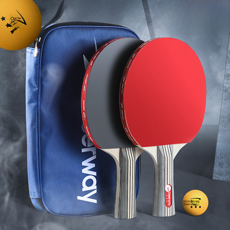 Table Tennis Paddle Set with Two Paddles and Balls